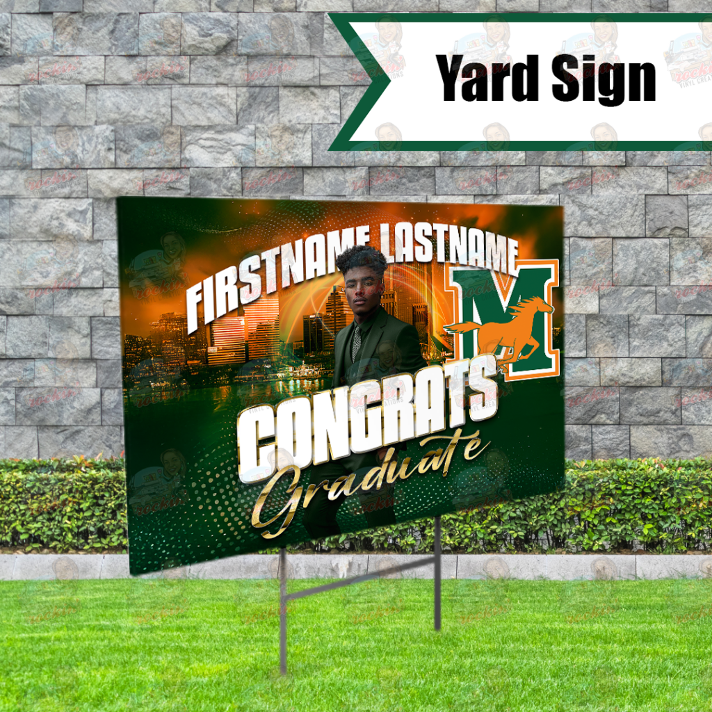 Custom graduation yard sign from Rockin' Vinyl Creations