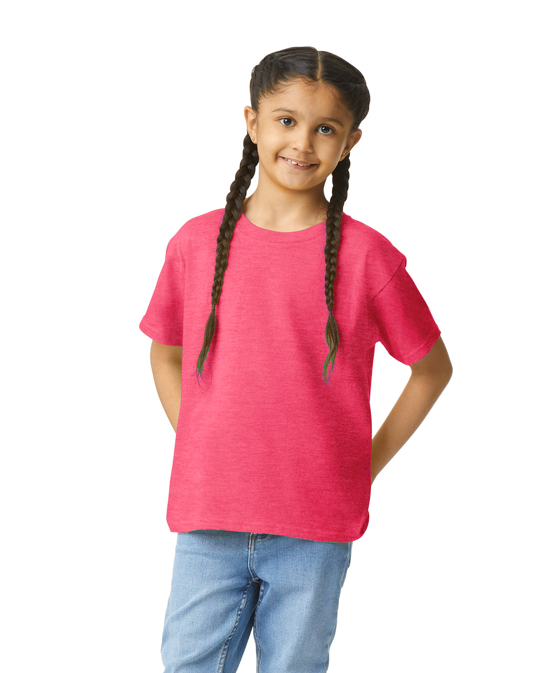 Gildan 64000B youth T-shirt - Heather Red