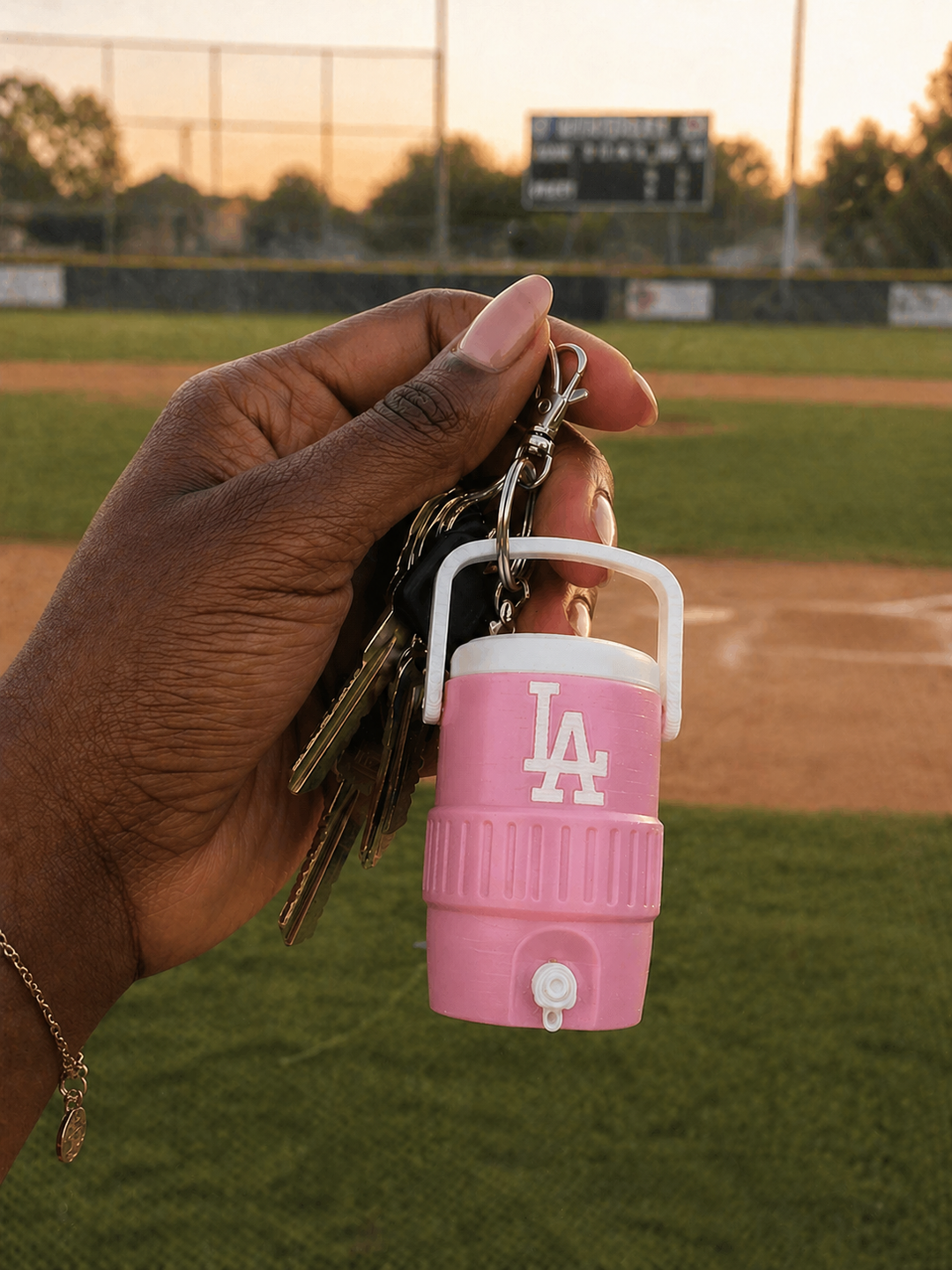 LA Dodgers Can Holder Keychain