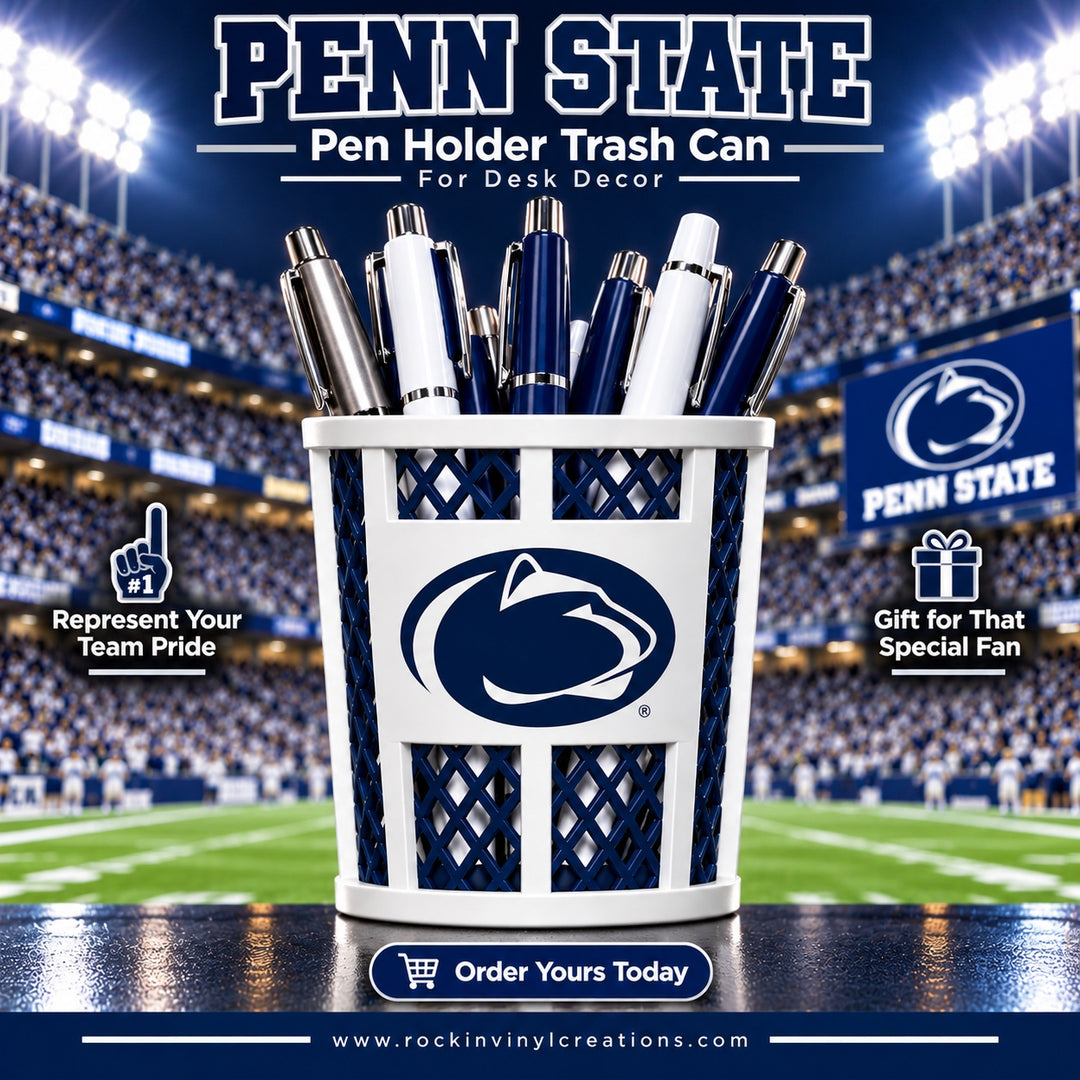 Penn State miniature trash can pen holder
