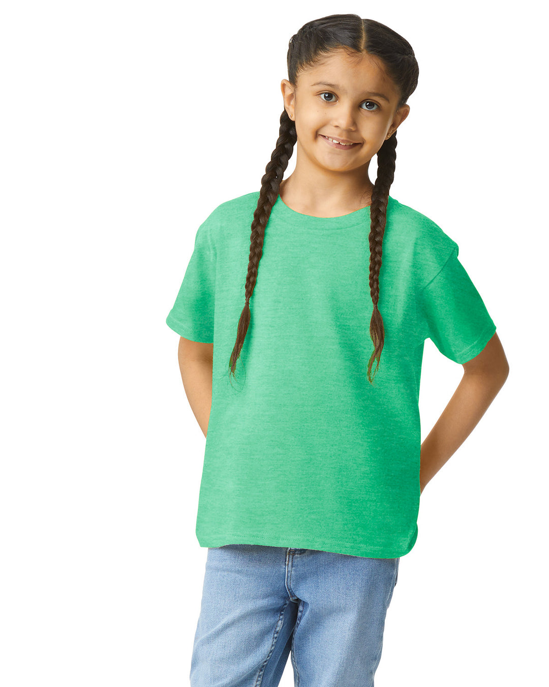 Gildan 64000B youth T-shirt - Heather Irish Green