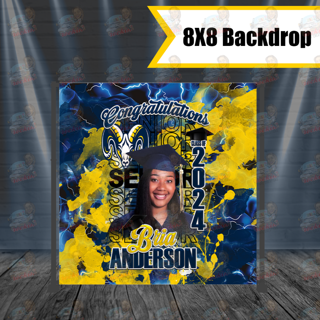 8X8 Vinyl Backdrop W/Stand | Rockin’ Creations