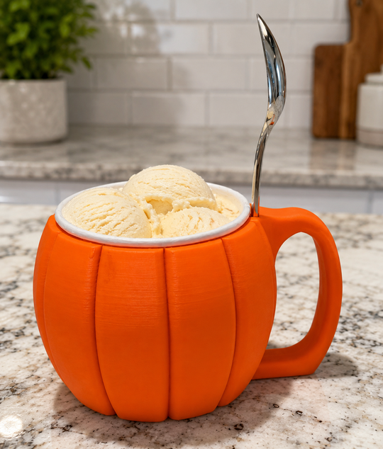 Pumpkin Pint Ice Cream Holder | Rockin&