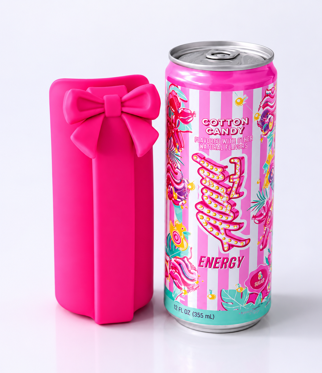 12oz Slim Bow Can Holder - Rockin’ Vinyl Creations