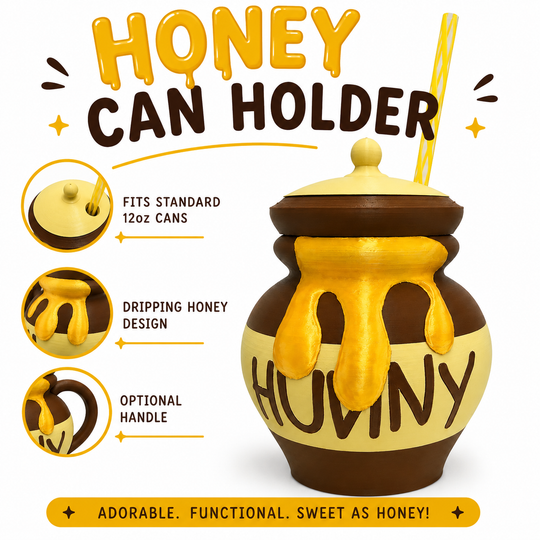 Honey 12oz Can Holder - Rockin’ Vinyl Creations
