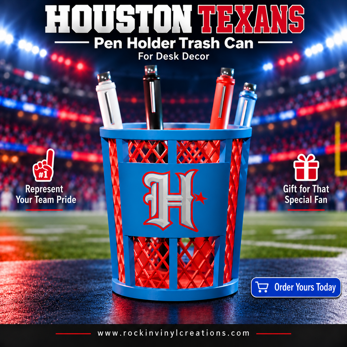 Houston Texans pen holder