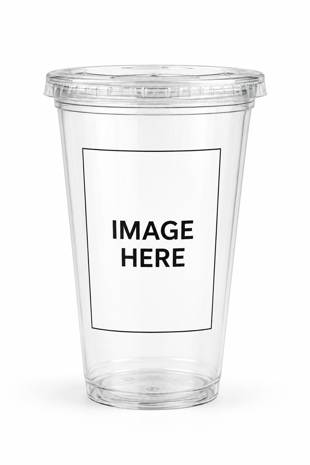 Custom 16oz plastic cup with lid