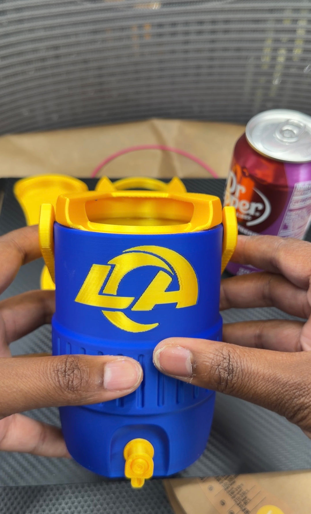 12oz Rams Can Holder - Rockin’ Vinyl Creations