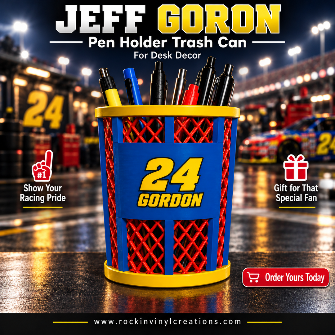 Jeff Gordon trash-can-style pen holder