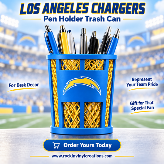 Los Angeles Chargers trash-can-style pen holder