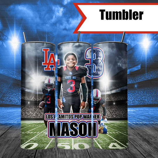 Football # Tumbler | Rockin' Vinyl Creations