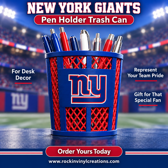 New York Giants trash-can-style pen holder