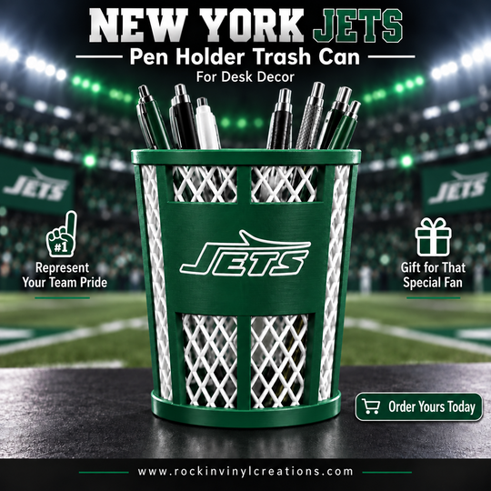 New York Jets trash-can-style pen holder