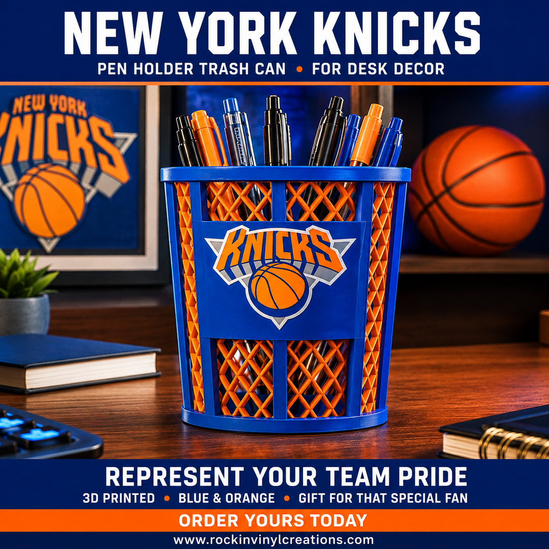 New York Knicks trash-can-style pen holder