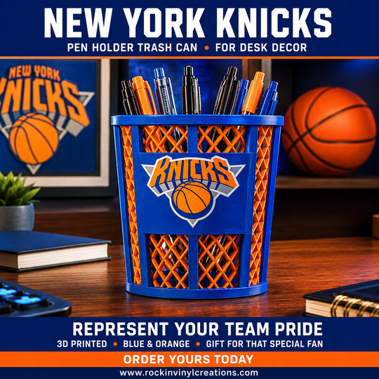New York Knicks trash-can-style pen holder