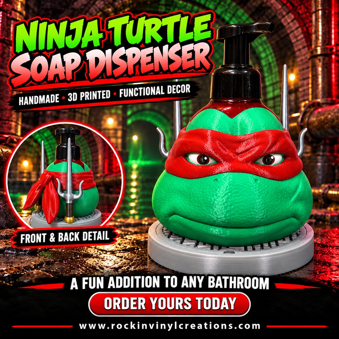 Red Mask Ninja Turtle Soap Dispenser Holder