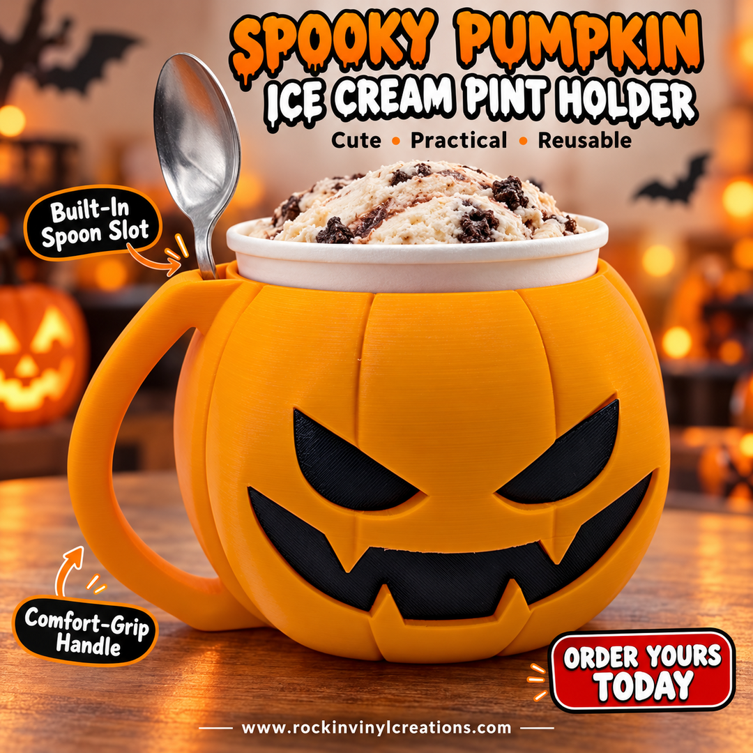 Spooky Pumpkin Ice Cream Pint Holder