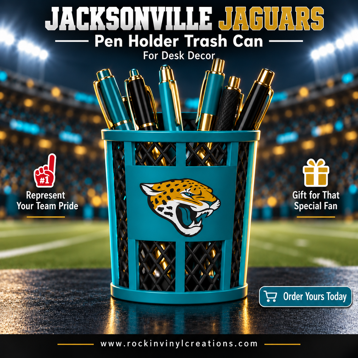 Jacksonville Jaguars pen holder