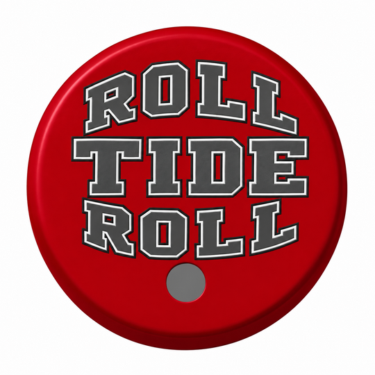 Alabama can holder lid: Straw - Roll Tide Roll
