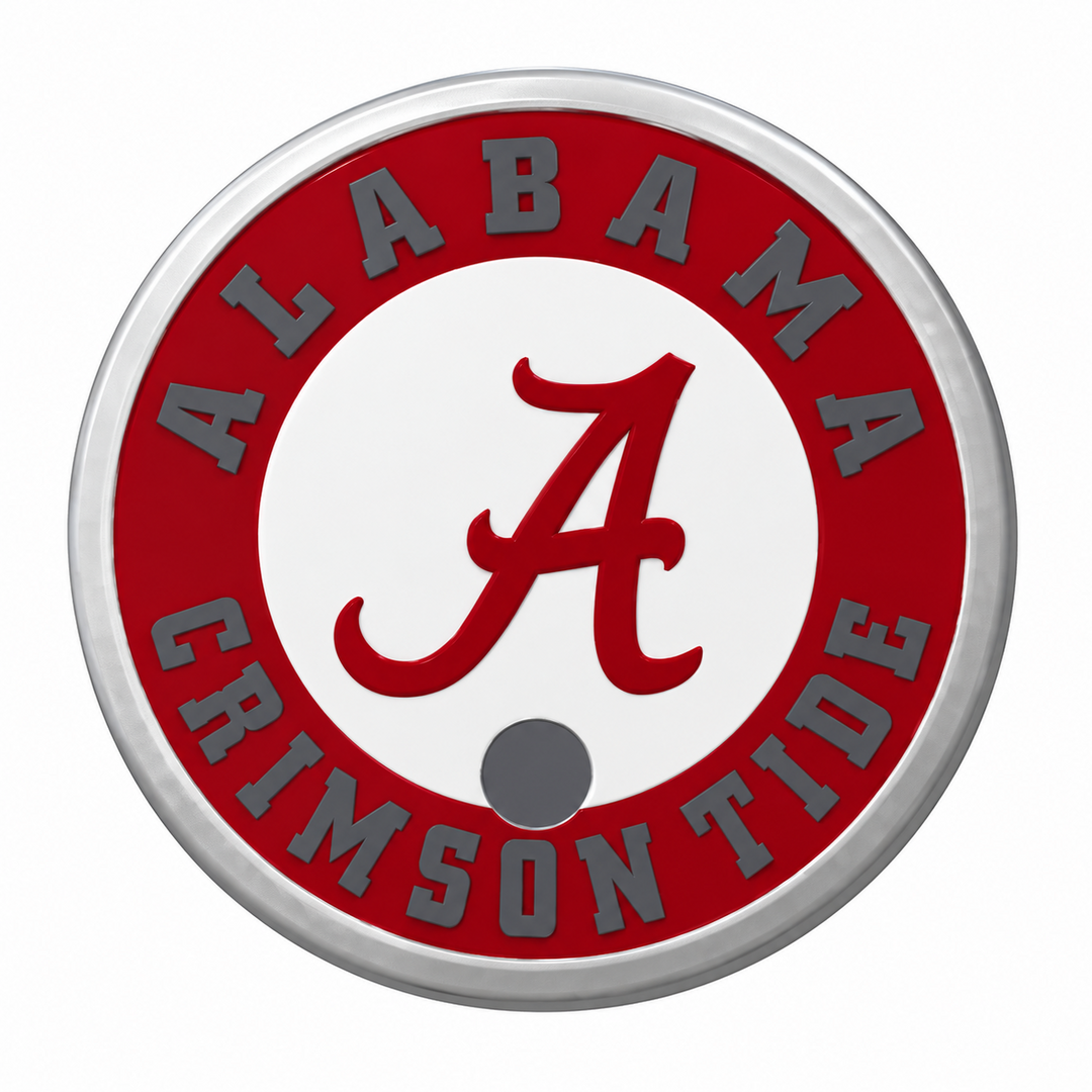 Alabama can holder lid: Straw - Alabama Crimson Tide