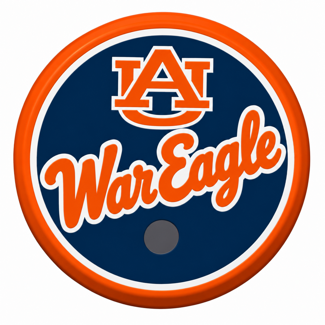 Auburn can holder lid: Straw - AU War Eagle