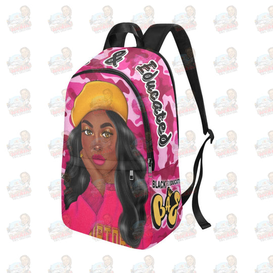 B&e Pink Camo Fabric Backpack For Adult (Model 1659) | Rockin Vinyl Creations Casual (1659)