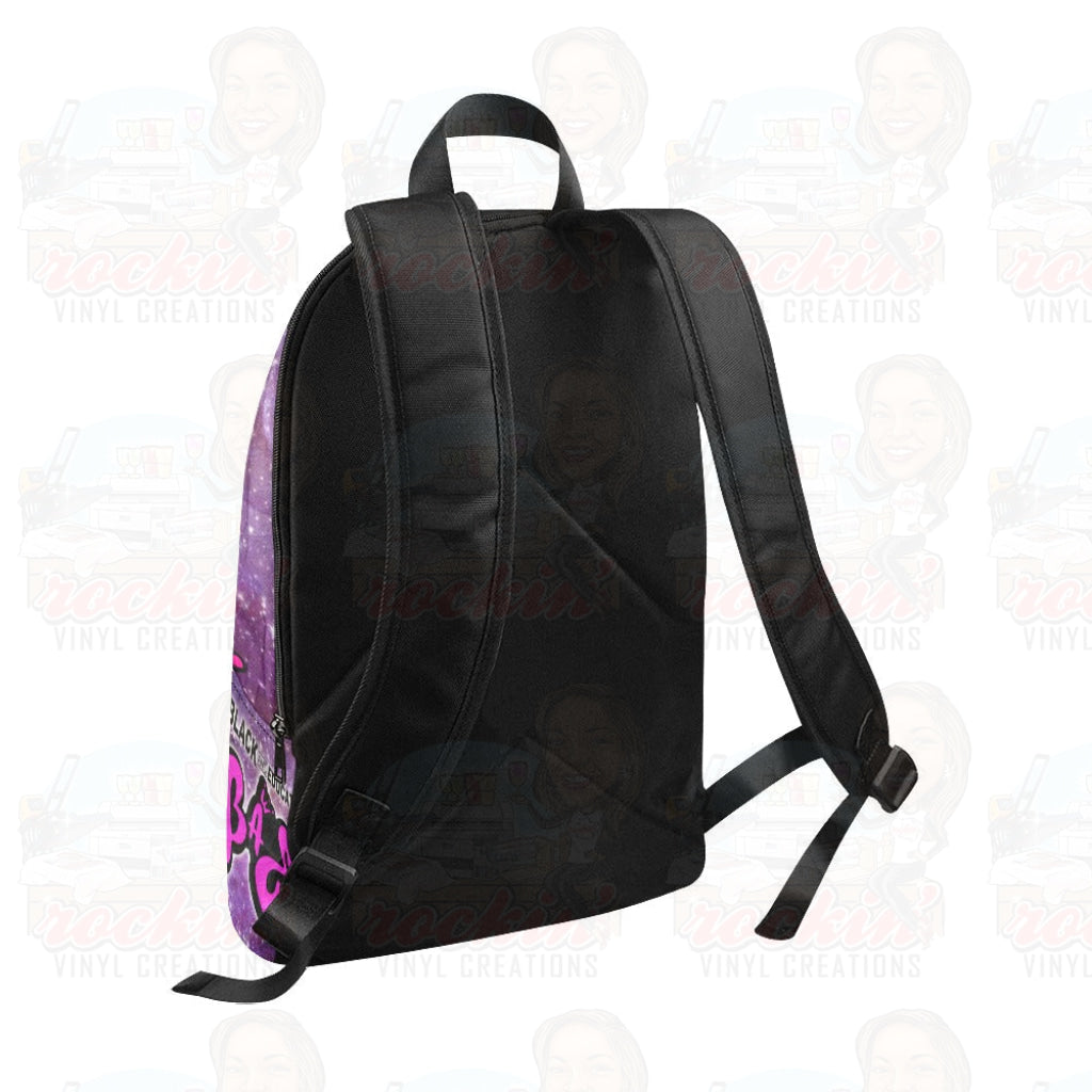 B&amp;E Purple Personalized Fabric Backpack