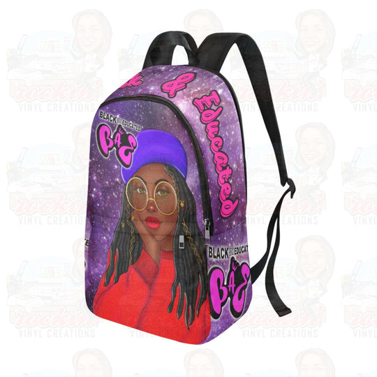 B&amp;E Purple Personalized Fabric Backpack