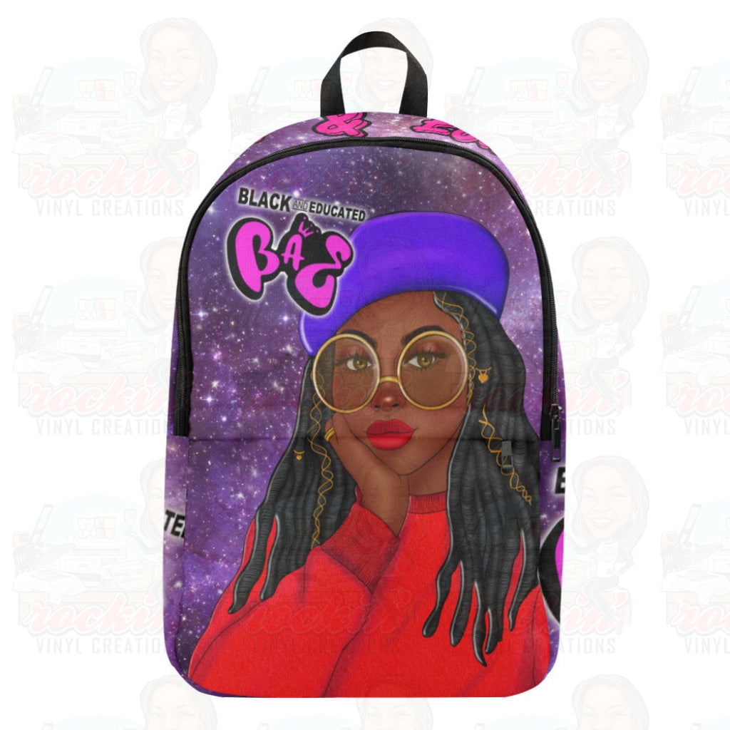 B&amp;E Purple Personalized Fabric Backpack