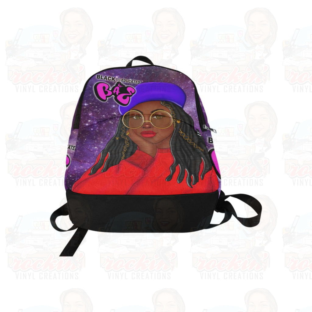 B&amp;E Purple Personalized Fabric Backpack