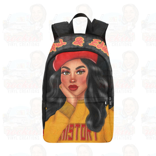 B&amp;E Red Personalized Fabric Backpack