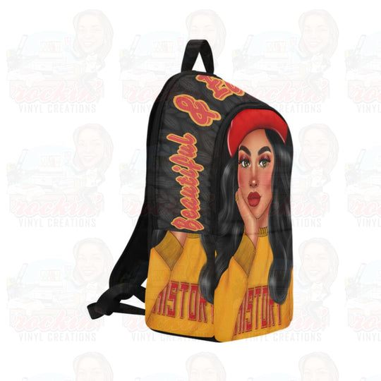 B&e Red Fabric Backpack For Adult (Model 1659) | Rockin Vinyl Creations Casual (1659) - Bags