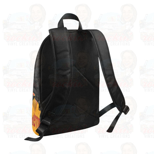 B&e Red Fabric Backpack For Adult (Model 1659) | Rockin Vinyl Creations Casual (1659) - Bags