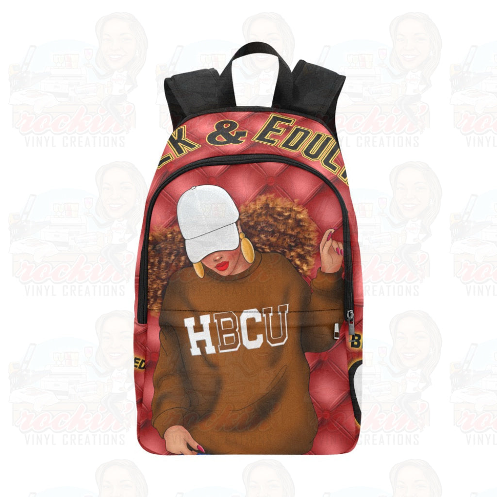 Bae Red Fabric Backpack For Adult (Model 1659) | Rockin Vinyl Creations Casual (1659) - Bags