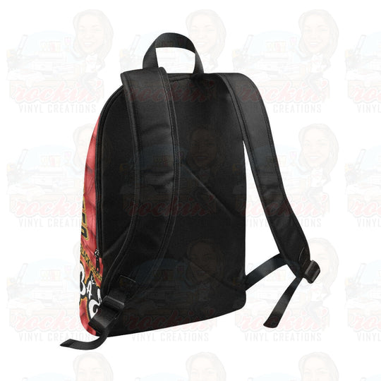 Bae Red Fabric Backpack For Adult (Model 1659) | Rockin Vinyl Creations Casual (1659) - Bags