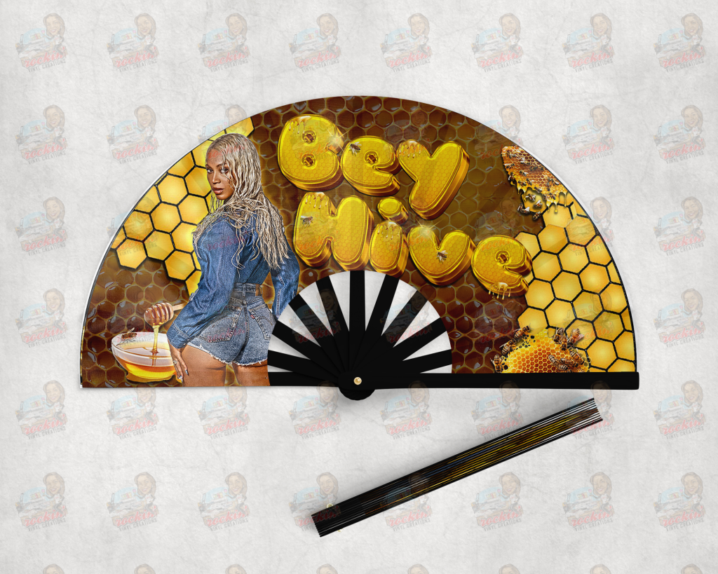 BeeHive Concert Clack Fan | Rockin’ Vinyl Creations Black