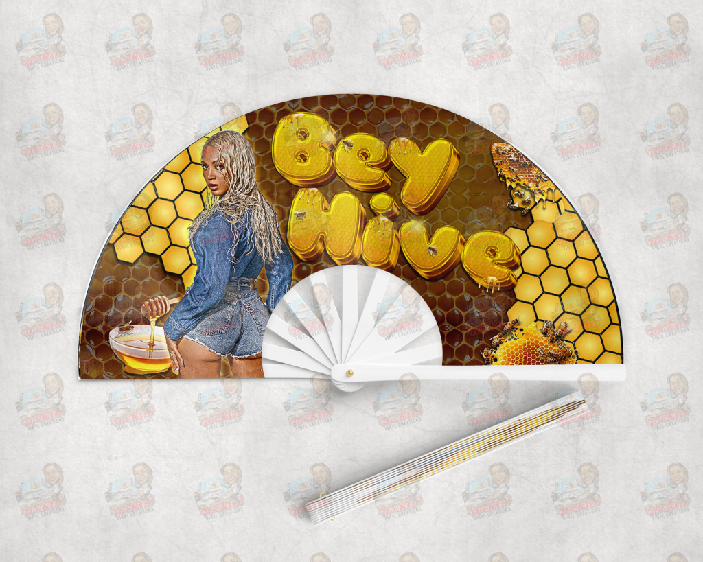 BeeHive Concert Clack Fan | Rockin’ Vinyl Creations White