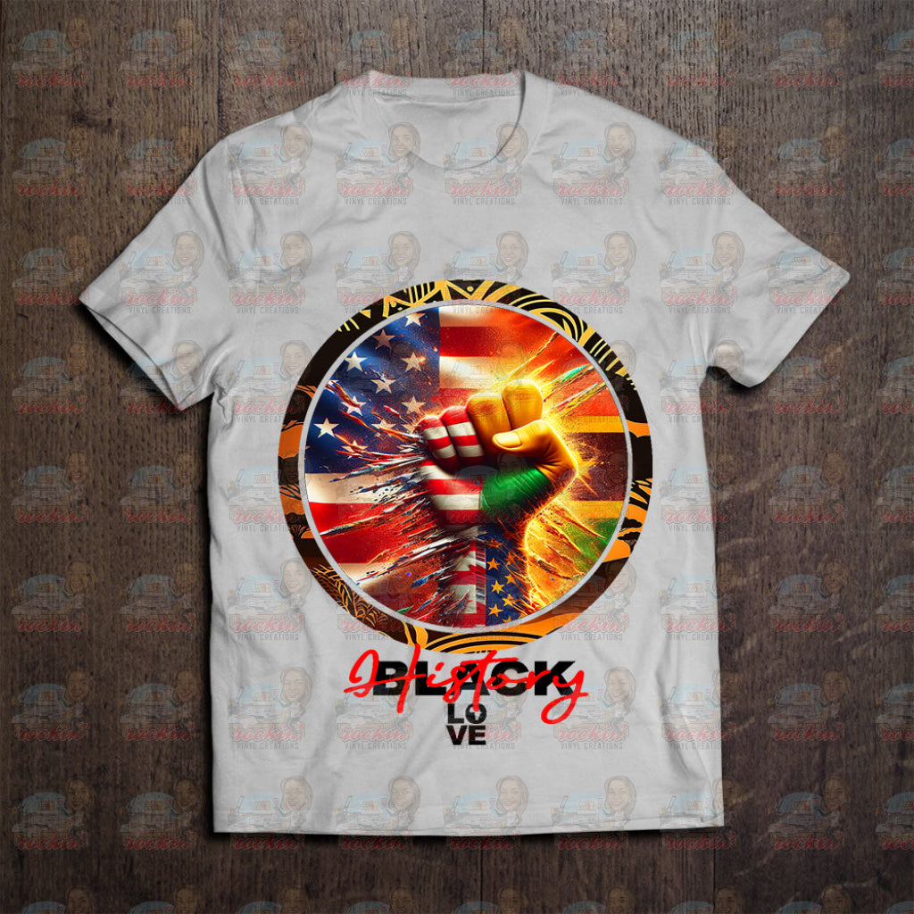 Black History Circle Shirt | Rockin’ Vinyl Creations White / Bh7 T-Shirt