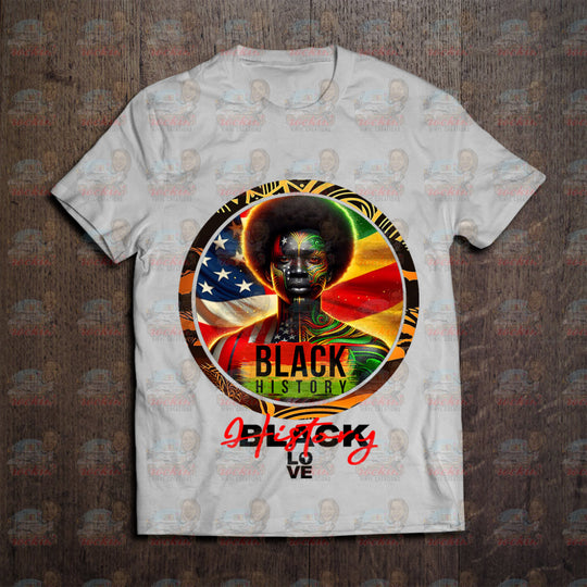 Black History Circle Shirt | Rockin’ Vinyl Creations White / Bh8 T-Shirt