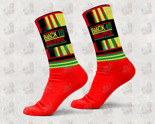 Black History Socks Small / Bib Red Foot