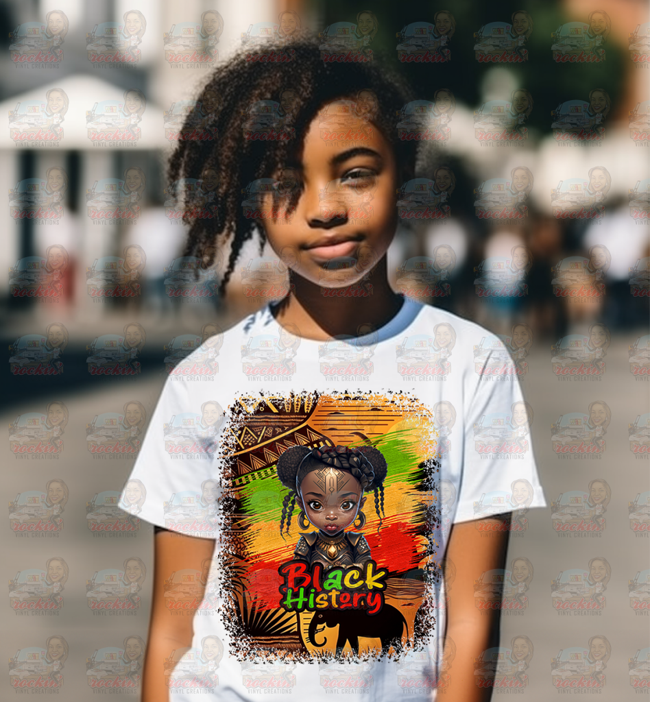 Black History Youth Shirt | Rockin’ Vinyl Creations White / Bh4 T-Shirt