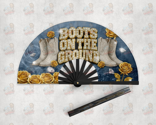 Boots on the Ground Clack Fan | Rockin’ Vinyl Creations Black / Navy