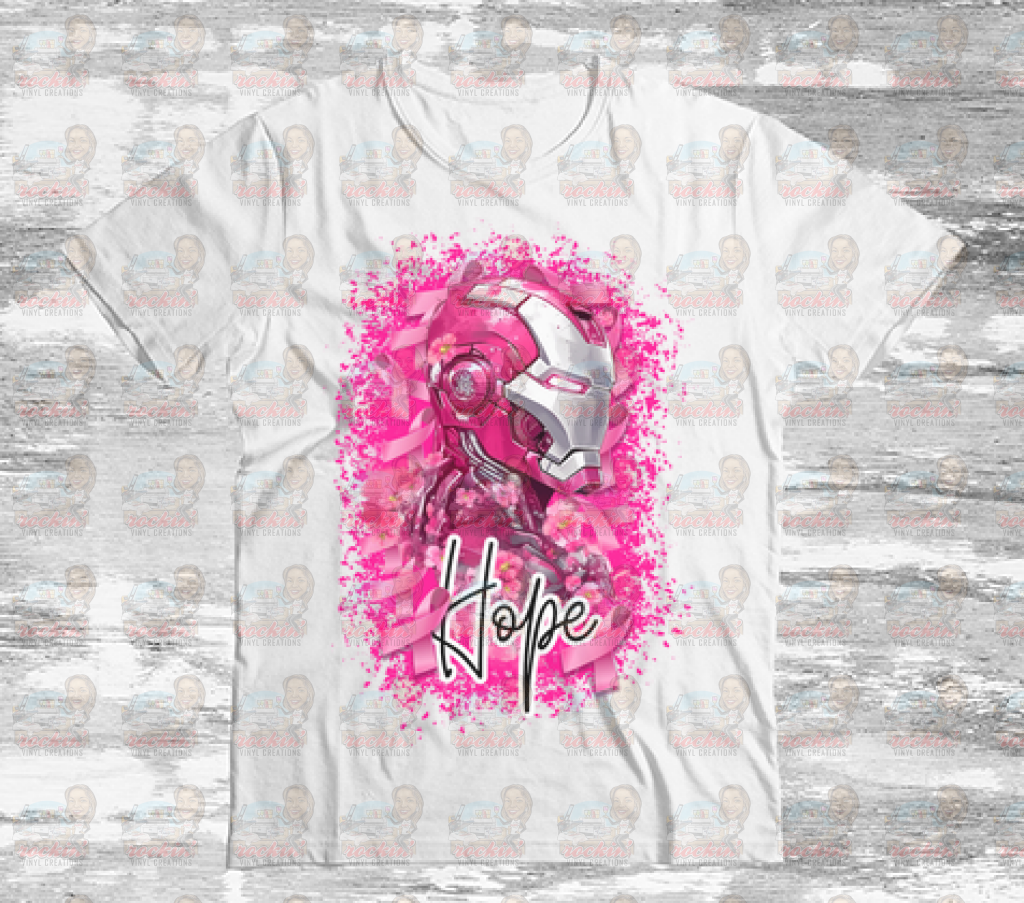 Breast Cancer Iron Unisex Shirt White