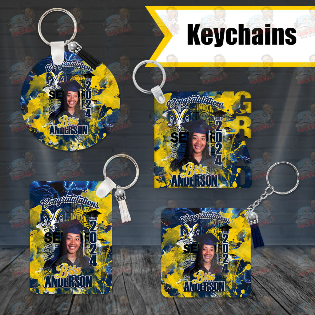 Bria Keychains | Rockin’ Vinyl Creations