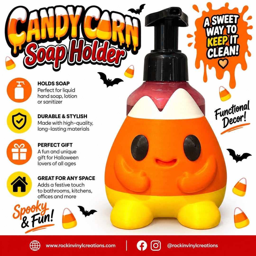 Candy corn soap bottle holder. Bottle and soap not included.