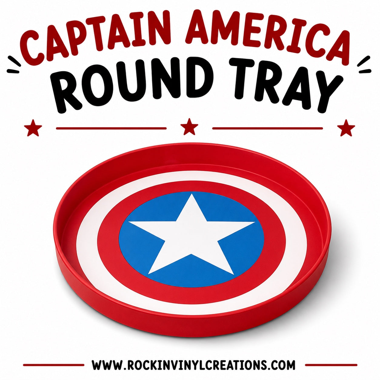 Captain America Round Trinket Tray