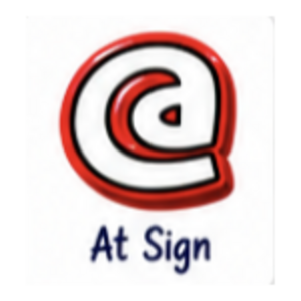 At Sign icon for customized sports chair charm