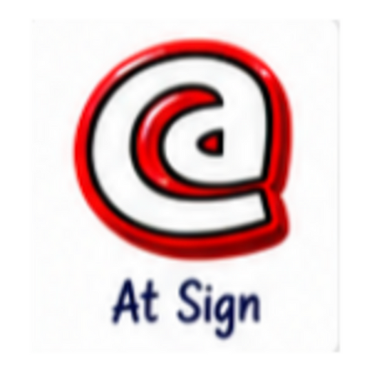 At Sign icon for customized sports chair charm