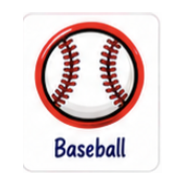 Baseball icon for customized sports chair charm