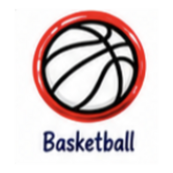 Basketball icon for customized sports chair charm
